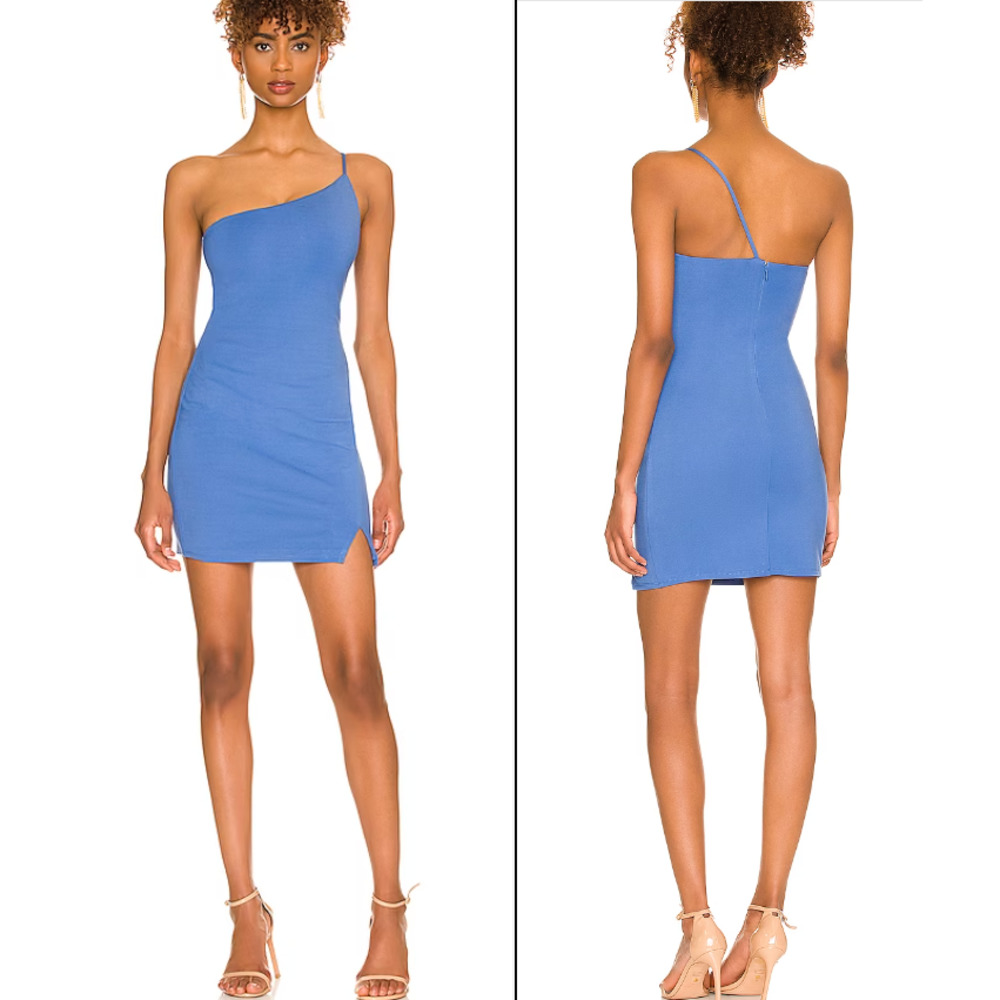 Lovers and Friends | Blue Keely One Shoulder Bodycon Mini Dress